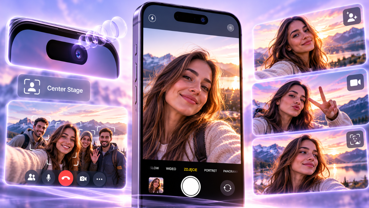 iPhone 17 Pro Max – przedni aparat 18 MP Center Stage