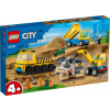 LEGO Klocki City 60391 Ciężarówki i dźwig z kulą wyburzeniową