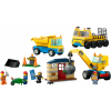 LEGO Klocki City 60391 Ciężarówki i dźwig z kulą wyburzeniową
