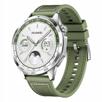 Smartwatch Bluetooth Huawei Watch GT 4 46 mm Srebrny / Zielony GPS