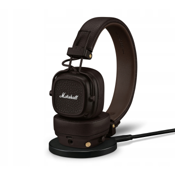 Słuchawki bezprzewodowe nauszne Marshall Major V Bluetooth beżowo-brązowe