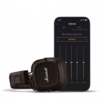 Słuchawki bezprzewodowe nauszne Marshall Major V Bluetooth beżowo-brązowe