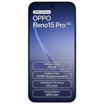 Smartfon Oppo Reno15 Pro 12 GB / 512 GB 5G niebieski
