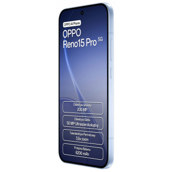 Smartfon Oppo Reno15 Pro 12 GB / 512 GB 5G niebieski