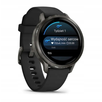 Garmin Venu 4 41 mm Czarny z paskiem silikonowym