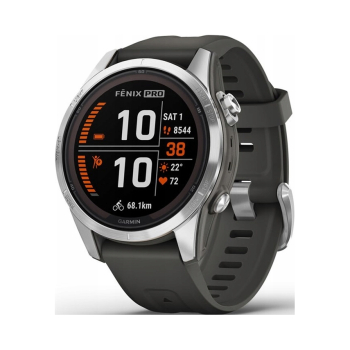 Smartwatch zegarek sportowy Garmin Fenix 7S Pro Solar 42mm srebrny