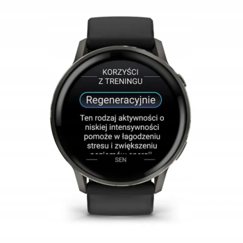 Garmin Venu 4 45 mm Czarny z paskiem silikonowym