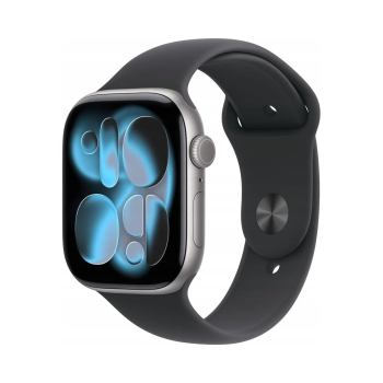 Smartwatch Apple Watch 11 42mm gwiezdna szarość koperta czarny pasek - M/L