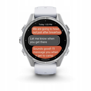 Smartwatch Zegarek sportowy GARMIN Fenix 8 010-02903-00 Amoled 43mm biały