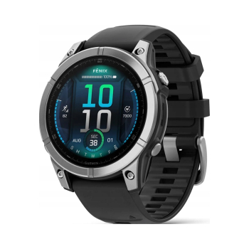 Smartwatch Garmin Fenix E AMOLED stal nierdzewna srebrny