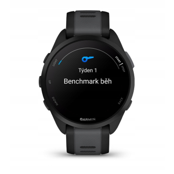 Smartwatch sportowy Garmin Forerunner 165 AMOLED 43mm Czarny