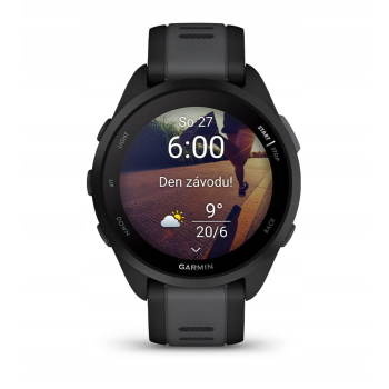 Smartwatch sportowy Garmin Forerunner 165 AMOLED 43mm Czarny